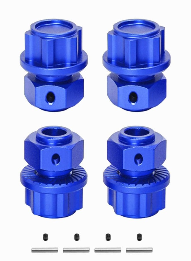 UURCSKY Aluminum Wheel Hex & Wheel Nut 17mm for 1/10 ARRMA 4S KRATON Outcast V2,1/8 Mojave 4S Upgrades Parts,17mm Wheel Hub Adapter Parts (Blue) - Image 1